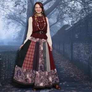 Юбка в стиле пэчворк. Юбка на осень-зиму