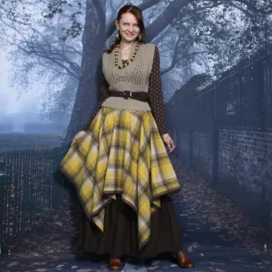 Юбка в стиле бохо. Теплая юбка на зиму