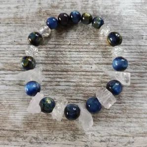 Браслет из опала и кварца