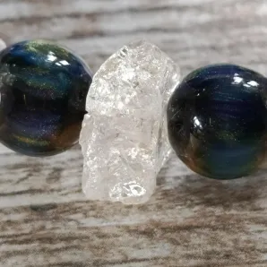 Браслет из опала и кварца