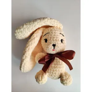 Плюшевый зайчик с большим ушками мягкая игрушка ручной работы