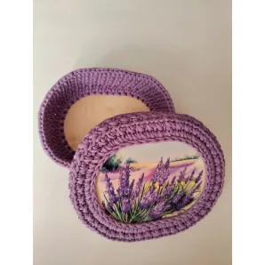Шкатулка ручной работы фиолетовая Лаванда