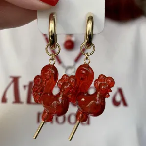 Авторские серьги из эпоксидной смолы