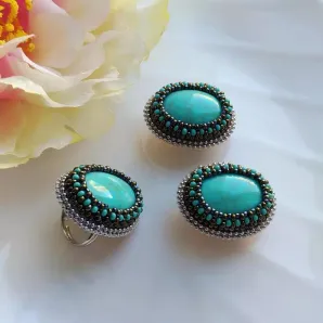 Комплект украшений под бирюзу