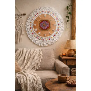 Настенные часы ручной работы "Орнамент"