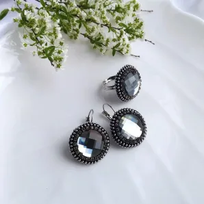 Комплект украшений кольцо и серьги