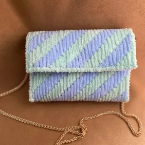 Сумка-клатч через плечо "Бирюзовая волна"