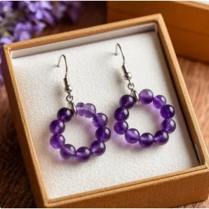 Сережки из аметиста