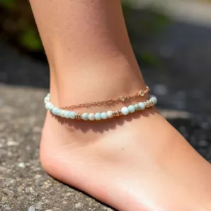 Украшение на ногу из камня