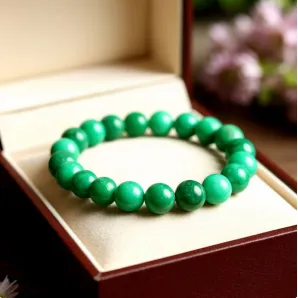 Браслет из камня хризопраз