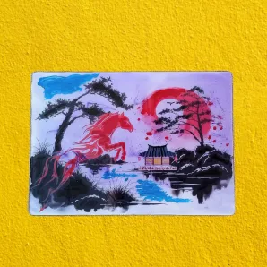 Картина - «Красная Огненная Лошадь»