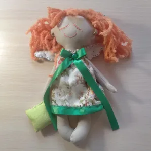 текстильная кукла Спящий ангел