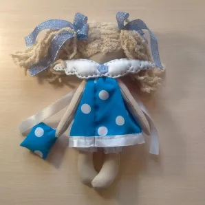 текстильная кукла Спящий ангел