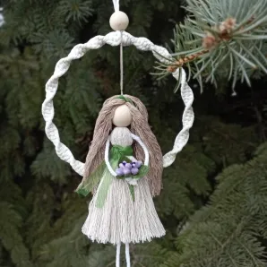 Кукла интерьерная макраме