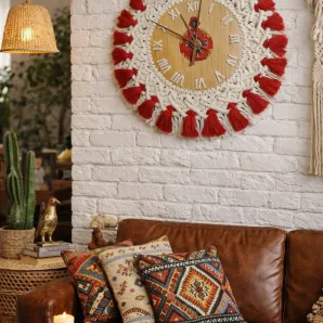Настенные часы ручной работы "Гранат"