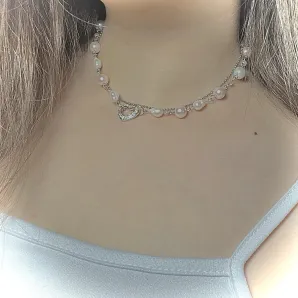 жемчужное ожерелье с сердцем