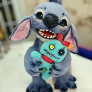 Стич мягкая авторская игрушка