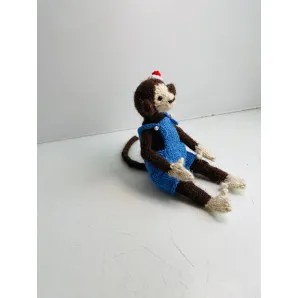 Игрушка авторская Мартышка-моря» мягкая игрушка ручной работы вязание на спицах