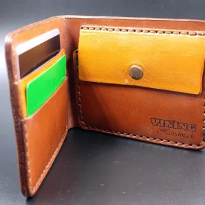 Кожаный кошелëк "Звезда Руси".