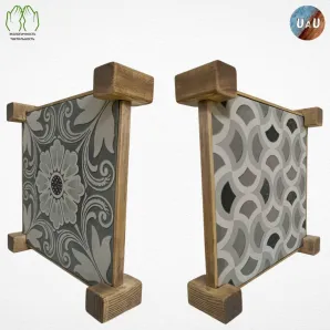 Поднос деревянный ручной работы (сосна, двойной)