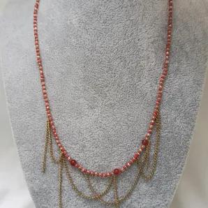 Комплект из бисера с кораллом