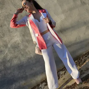 Вязаный костюм из хлопка брючный