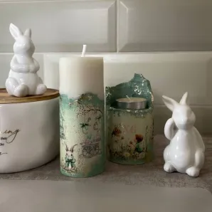 Набор свечей, свечи интерьерные, пасхальный декор