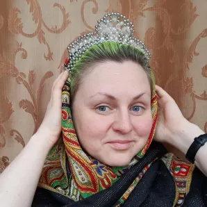 Ободок-кокошник "Сияние севера"