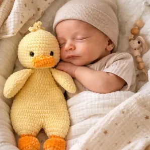 Вязаный комфортер Утенок