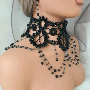 Колье "Милен Фармер"ручной работы.