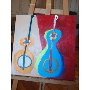 Картина маслом гитары