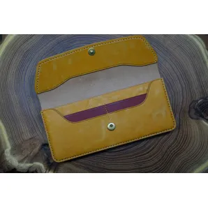 Кошелек из натуральной кожи, ручной работы