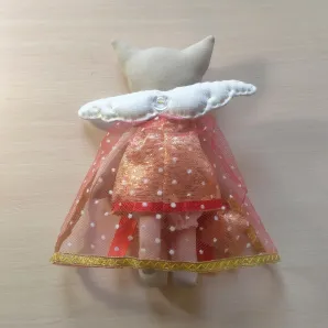 текстильная кукла Спящий ангел котенок