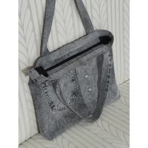 Сумка-шопер джинсовая (апсайклинг)