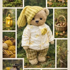 Коллекционный мишка Тедди «Гном из лесной сказки»