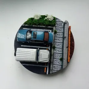 Диорама миниатюра "Парковка" масштаб 1:64