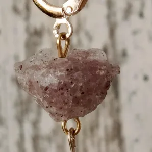 Серьги с кварцем и майфаном