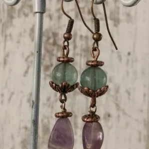 Серьги с флюоритом