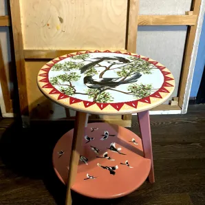 Стол журнальный, ручная роспись