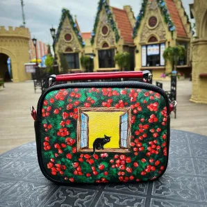 Сумка кросс-боди ( кот в окне)