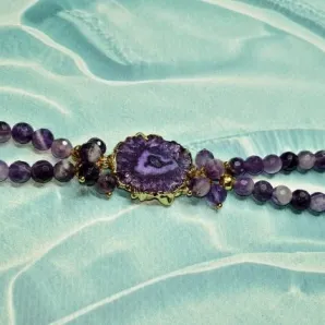 Браслет из аметиста с друзой
