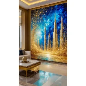 Картина маслом "Золотой город"