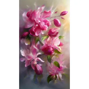 Картина маслом "Фуксии"