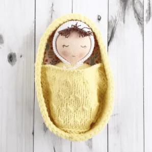 ляля в колыбельке ручная работа