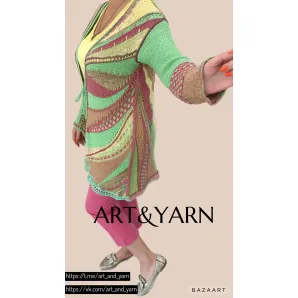 НЕЖНОЕ ЛЕТО летний кардиган в технике фриформ