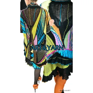 КОЛОМБИНА арт-платье ручной вязки