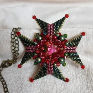 ​Брошь-орден-подвеска "Султанит"