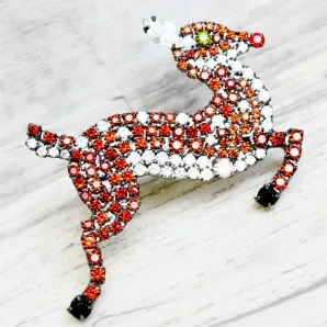 Винтажная, коллекционная брошь "Олень Рудольф" от BETTINA VON WALHOF