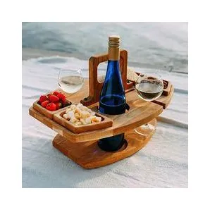 Винный столик, держатель для бутылки и бокалов