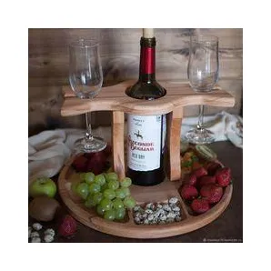 Винный столик, держатель для бутылки и бокалов